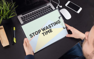 STOP WASTING TIME CONCEPT
